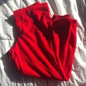 Red softball pants